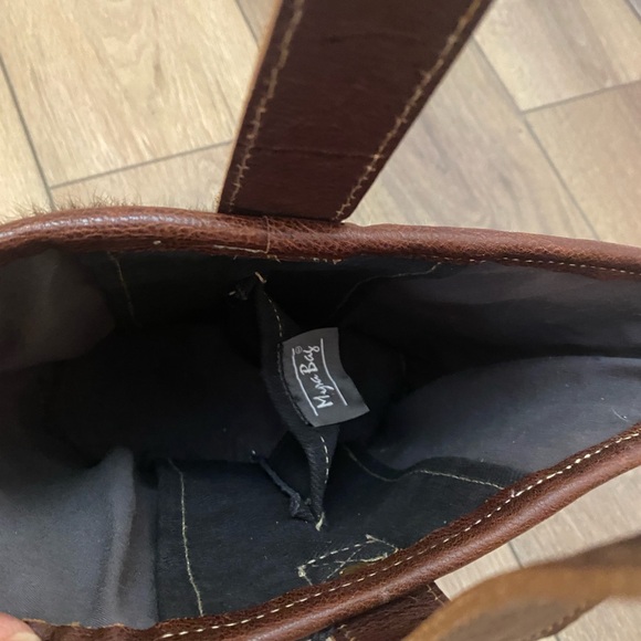 Myra Bag Brown and Blue Tapestry Tote - Picture 4 of 4